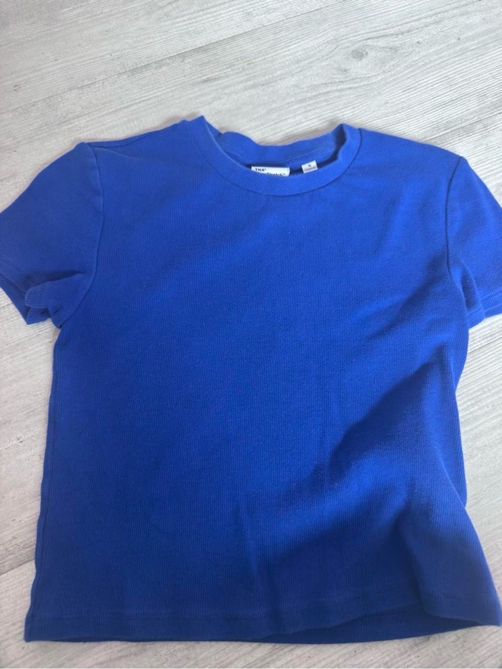 Aritzia Cropped Crew Neck Homestretch Tee - jazz blue